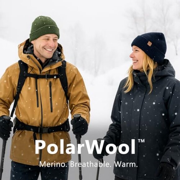 Merino Wool Beanie Unisex Winter Hat Warm Soft Knit Hiking Running main image 7
